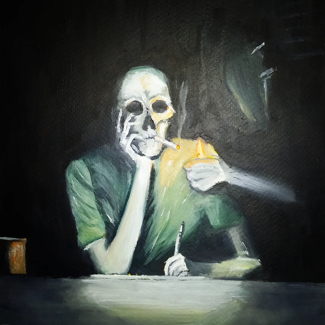 Skeleton & Cigarette